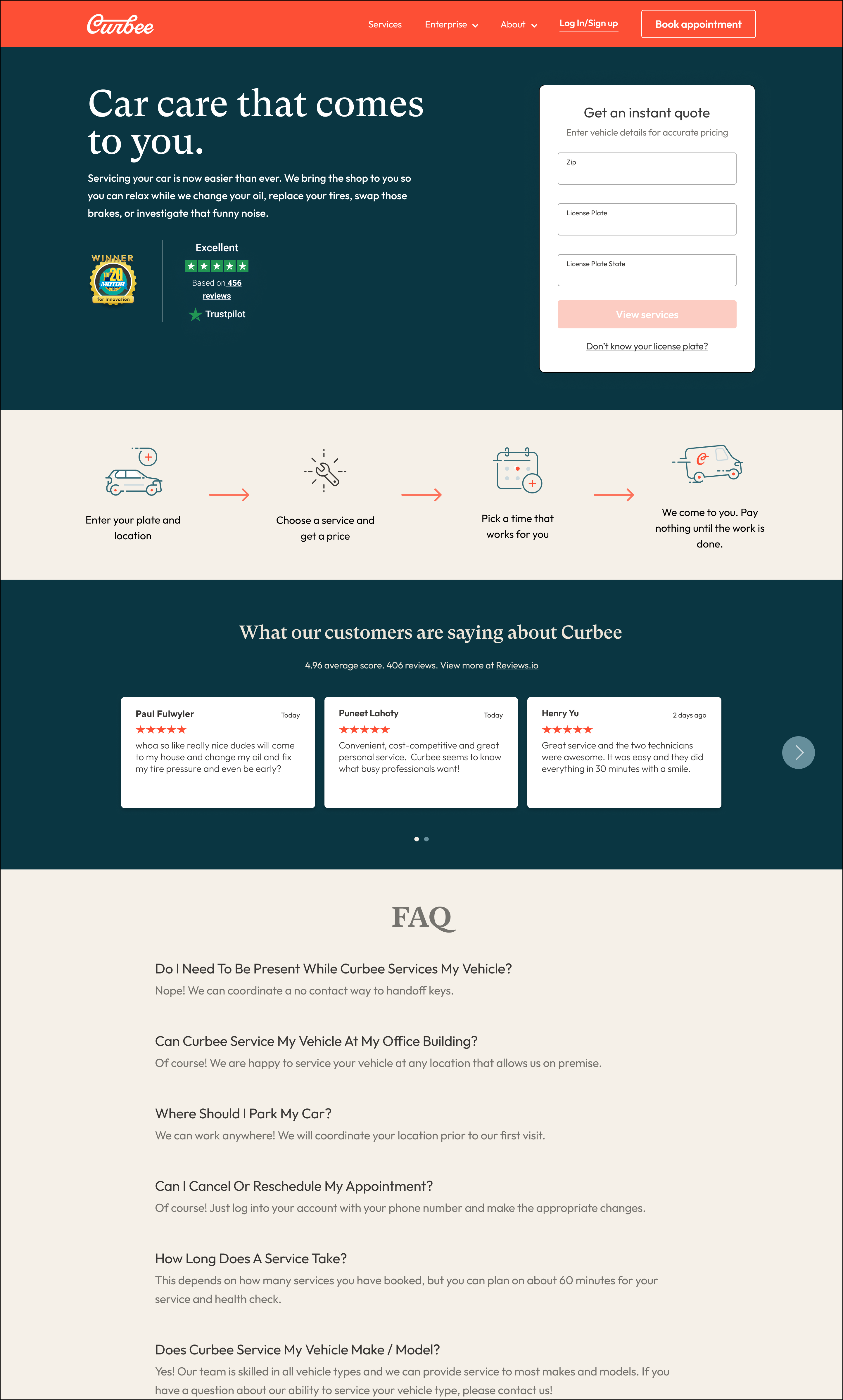 Homepage after